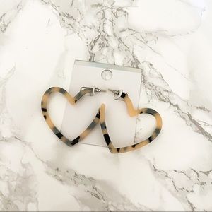 Heart Shaped Hoop Earrings